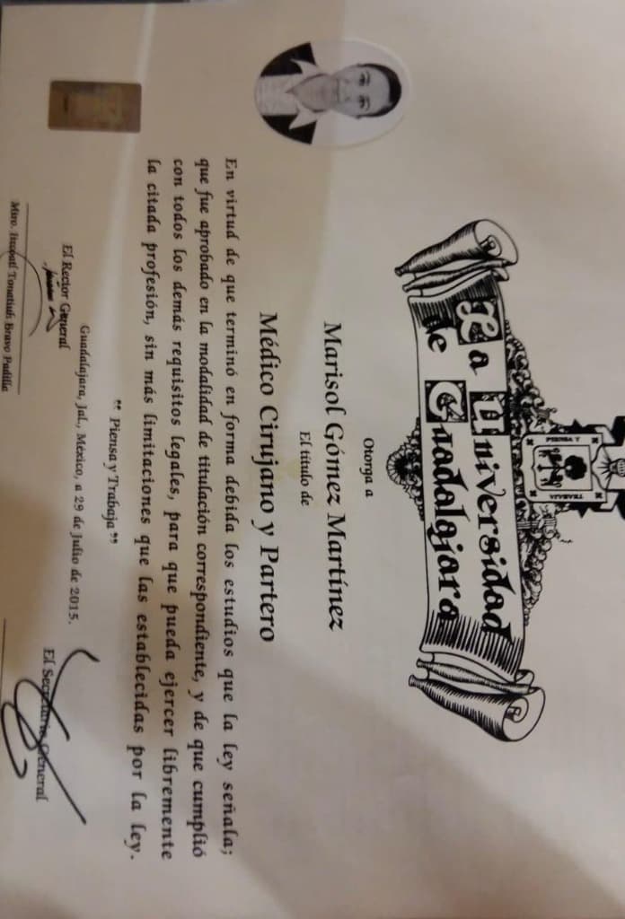 Dr. Marisol Gomez Certification 3